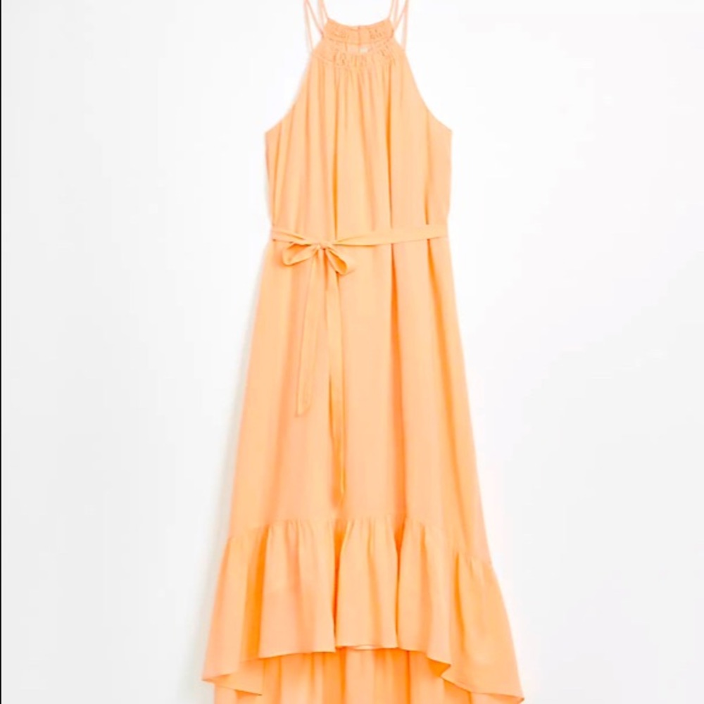 Flounce Halter Midi Dress